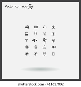 Movie symbols vector set