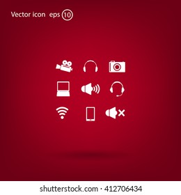 Movie symbols vector set