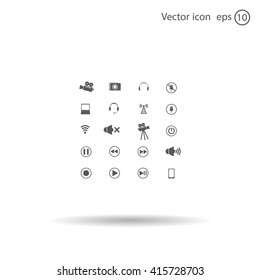 Movie symbols vector set