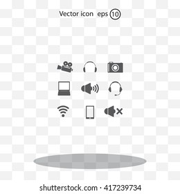 Movie symbols vector set