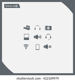 Movie symbols vector set