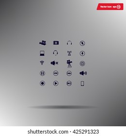 Movie symbols vector set