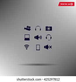 Movie symbols vector set
