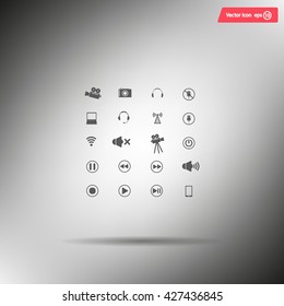 Movie symbols vector set