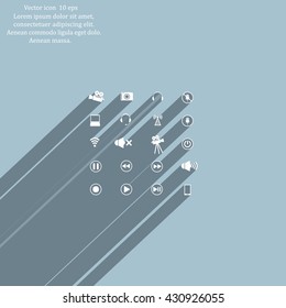 Movie symbols vector set