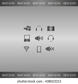 Movie symbols vector set