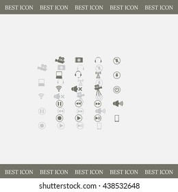 Movie symbols vector set
