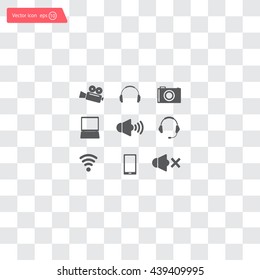 Movie symbols vector set