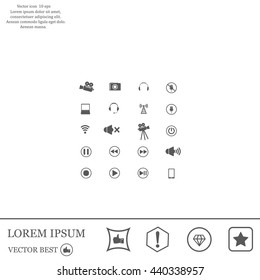 Movie symbols vector set
