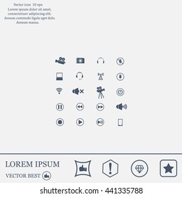 Movie symbols vector set