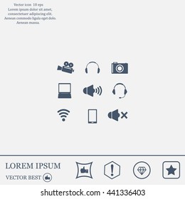 Movie symbols vector set