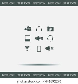 Movie symbols vector set