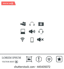 Movie symbols vector set