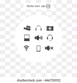 Movie symbols vector set