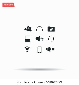 Movie symbols vector set