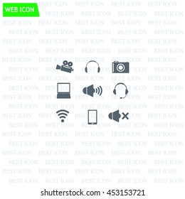 Movie symbols vector set