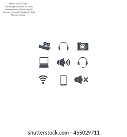 Movie symbols vector set