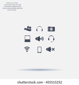 Movie symbols vector set