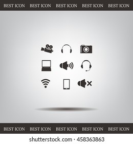 Movie symbols vector set