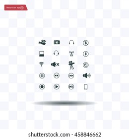 Movie symbols vector set