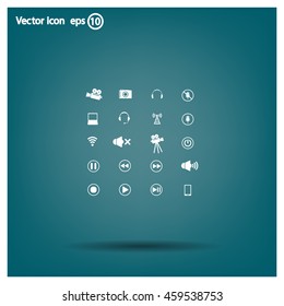 Movie symbols vector set