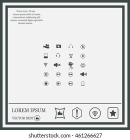 Movie symbols vector set