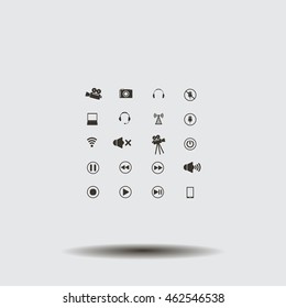 Movie symbols vector set