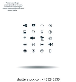 Movie symbols vector set