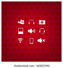 Movie symbols vector set