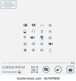 Movie symbols vector set