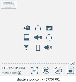 Movie symbols vector set