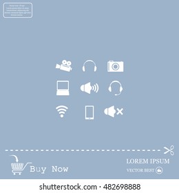Movie symbols vector set