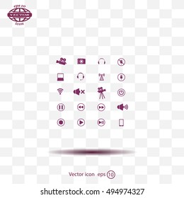 Movie symbols vector set