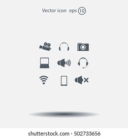 Movie symbols vector set