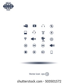 Movie symbols vector set