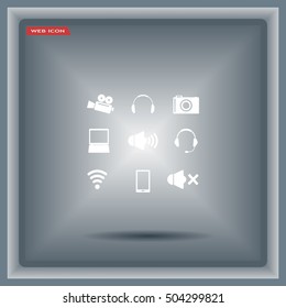 Movie symbols vector set