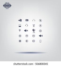 Movie symbols vector set