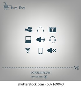 Movie symbols vector set