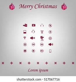 Movie symbols vector set
