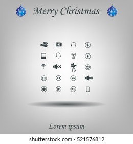 Movie symbols vector set