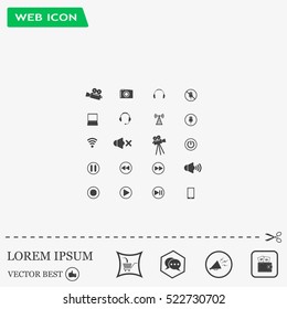 Movie symbols vector set