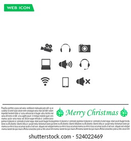 Movie symbols vector set