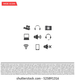 Movie symbols vector set