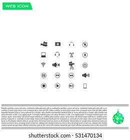 Movie symbols vector set