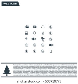 Movie symbols vector set