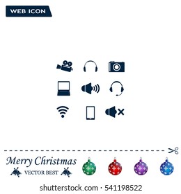 Movie symbols vector set
