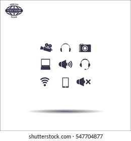 Movie symbols vector set
