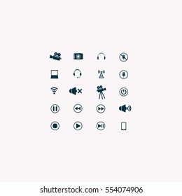 Movie symbols vector set