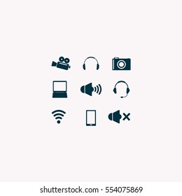 Movie symbols vector set