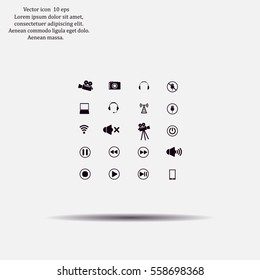 Movie symbols vector set